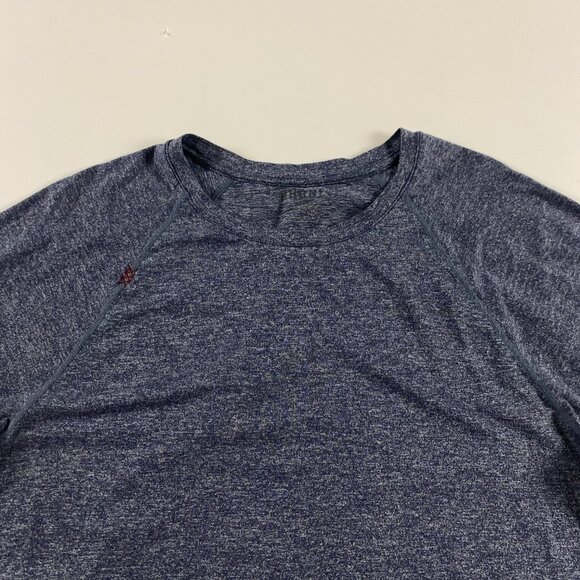 Rhone Reign Long Sleeve Shirt Men's Medium Gray Blue Heather Performance Workout - Picture 3 of 9